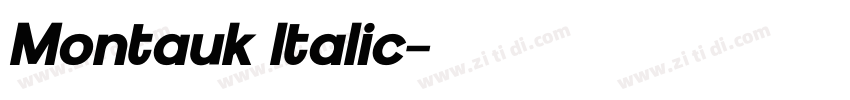 Montauk Italic字体转换